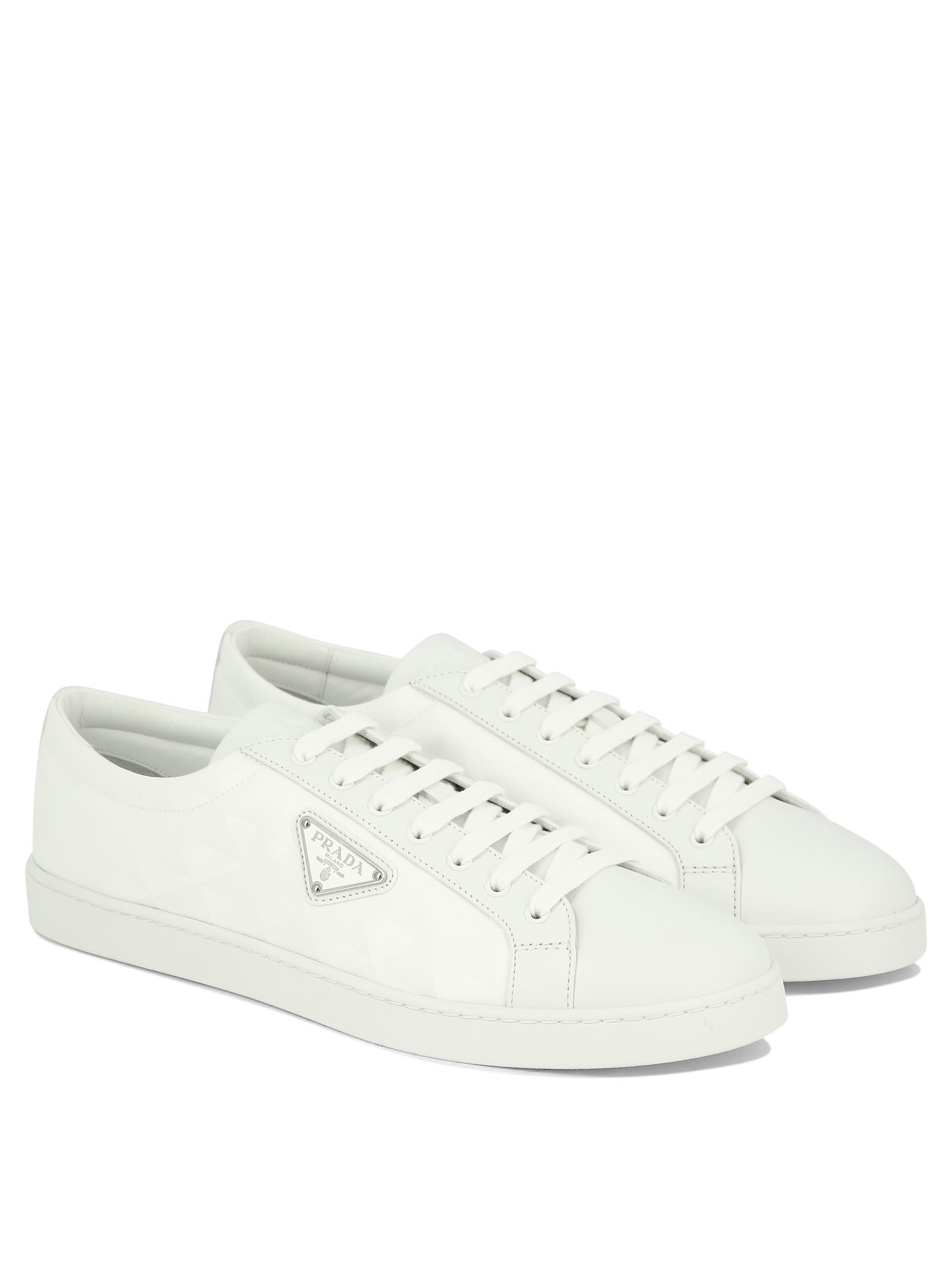 PRADA Leather and Re-Nylon sneakers